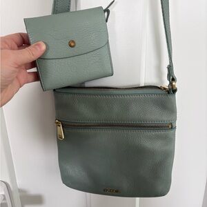 Fossil Seafoam Small Crossbody Bag and Wallet Set